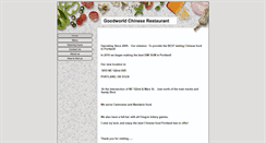 Desktop Screenshot of goodworldchinese.com